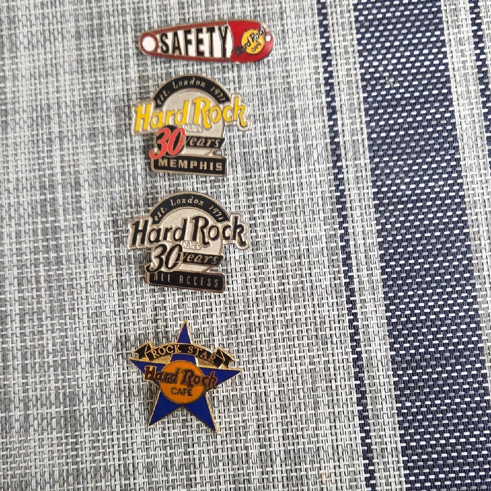 Lot Of 4 Hard Rock Employee Pins